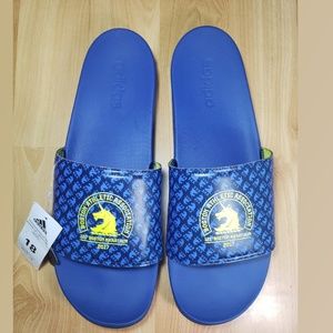Adidas Boston Marathon Mens Blue Slippers Size 18